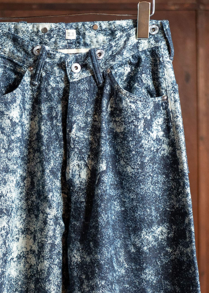 Taiga Takahashi Denim Trousers C.1920's - Discharged print Lot.704