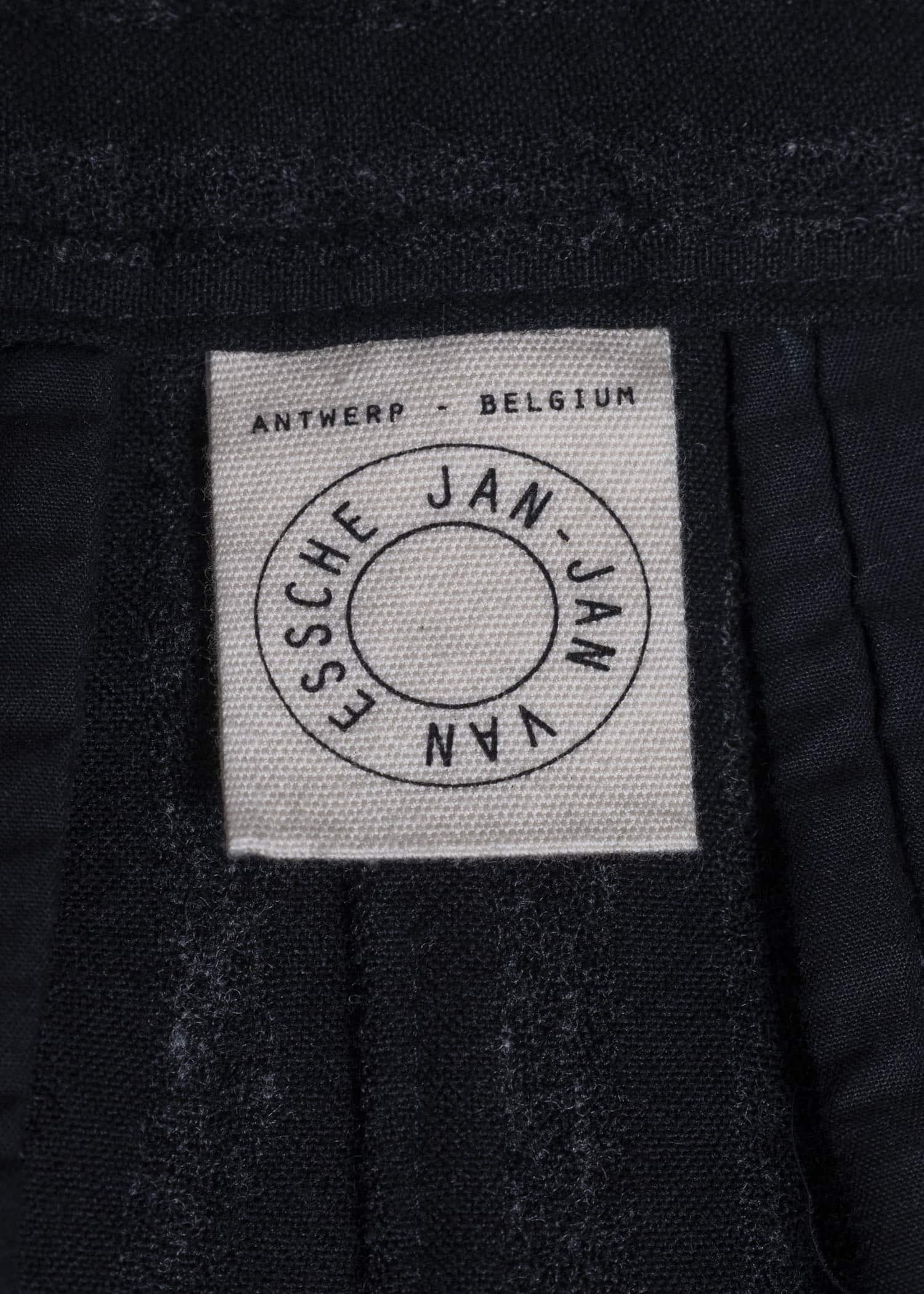 JAN-JAN VAN ESSCHE COTTON WOOL STRIPE PANTS