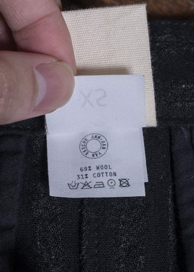 JAN-JAN VAN ESSCHE COTTON WOOL STRIPE PANTS