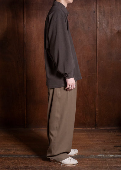 HED MAYNER LONG SLEEVE POLO BROWN HMMD70041RHD325