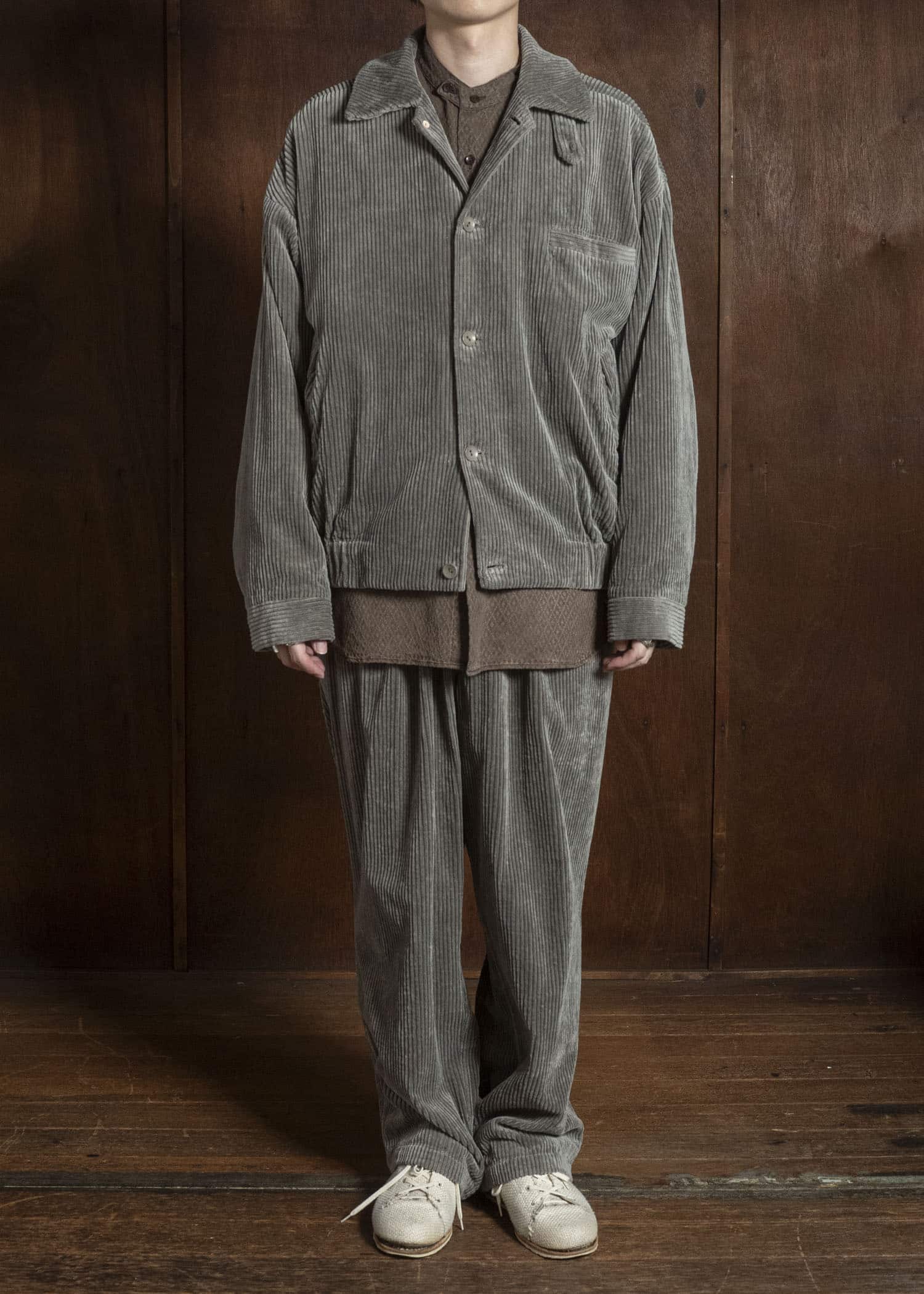 MARK.S MS0103 EASY WIDE PANTS SHIIKI - MUD