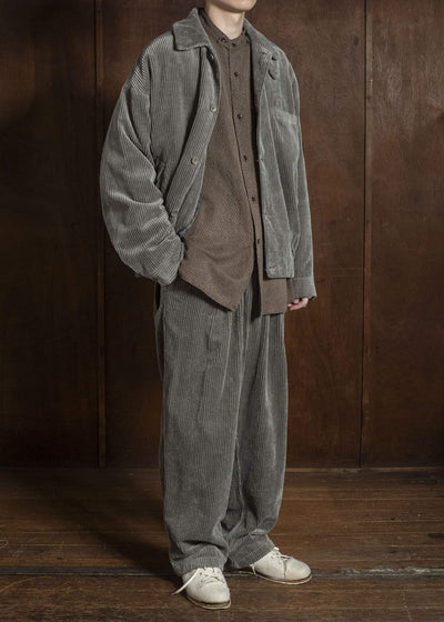 MARK.S MS0103 EASY WIDE PANTS SHIIKI - MUD