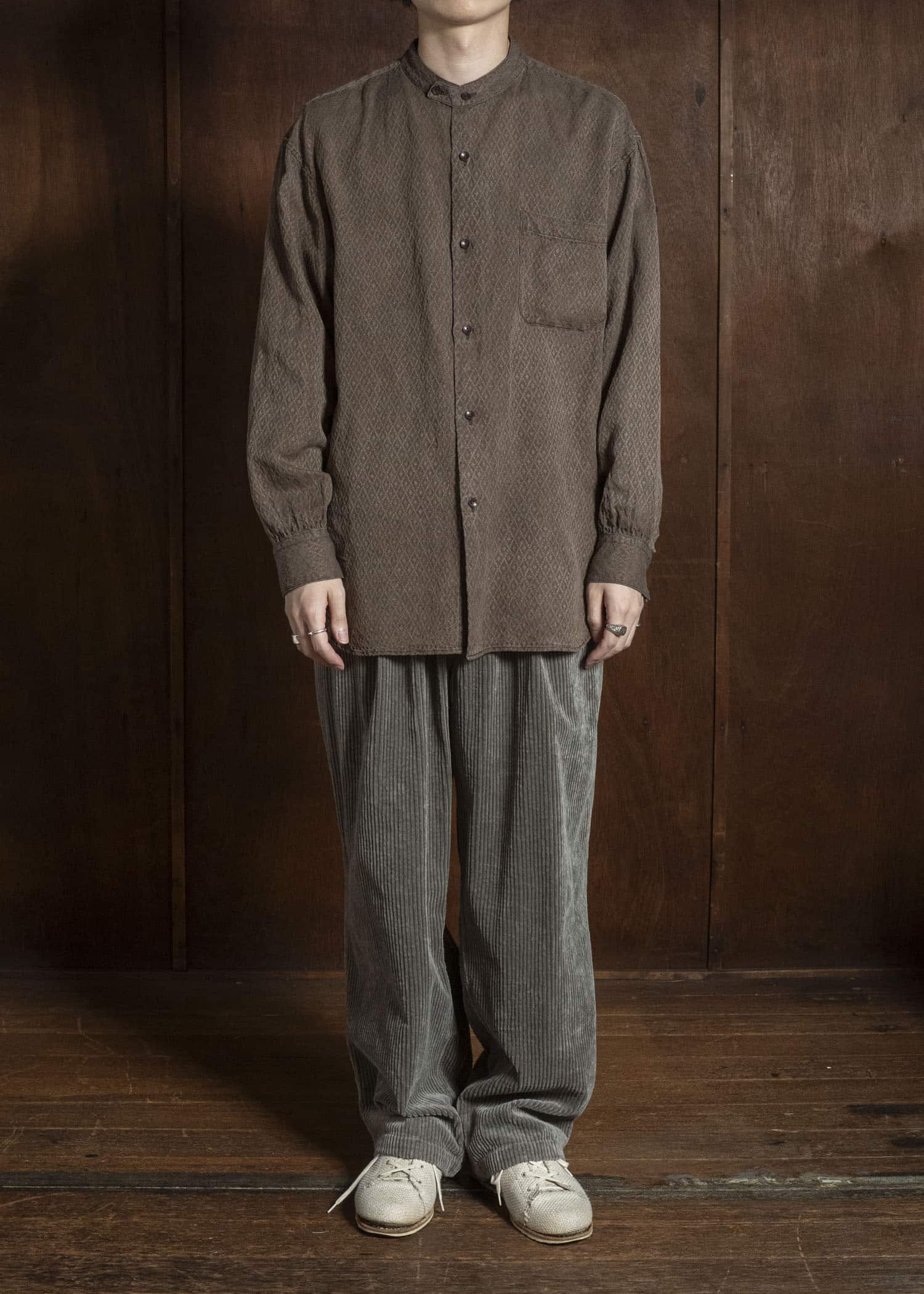 MARK.S MS0109 DRESS BAND SHIRT MUD - DYEING