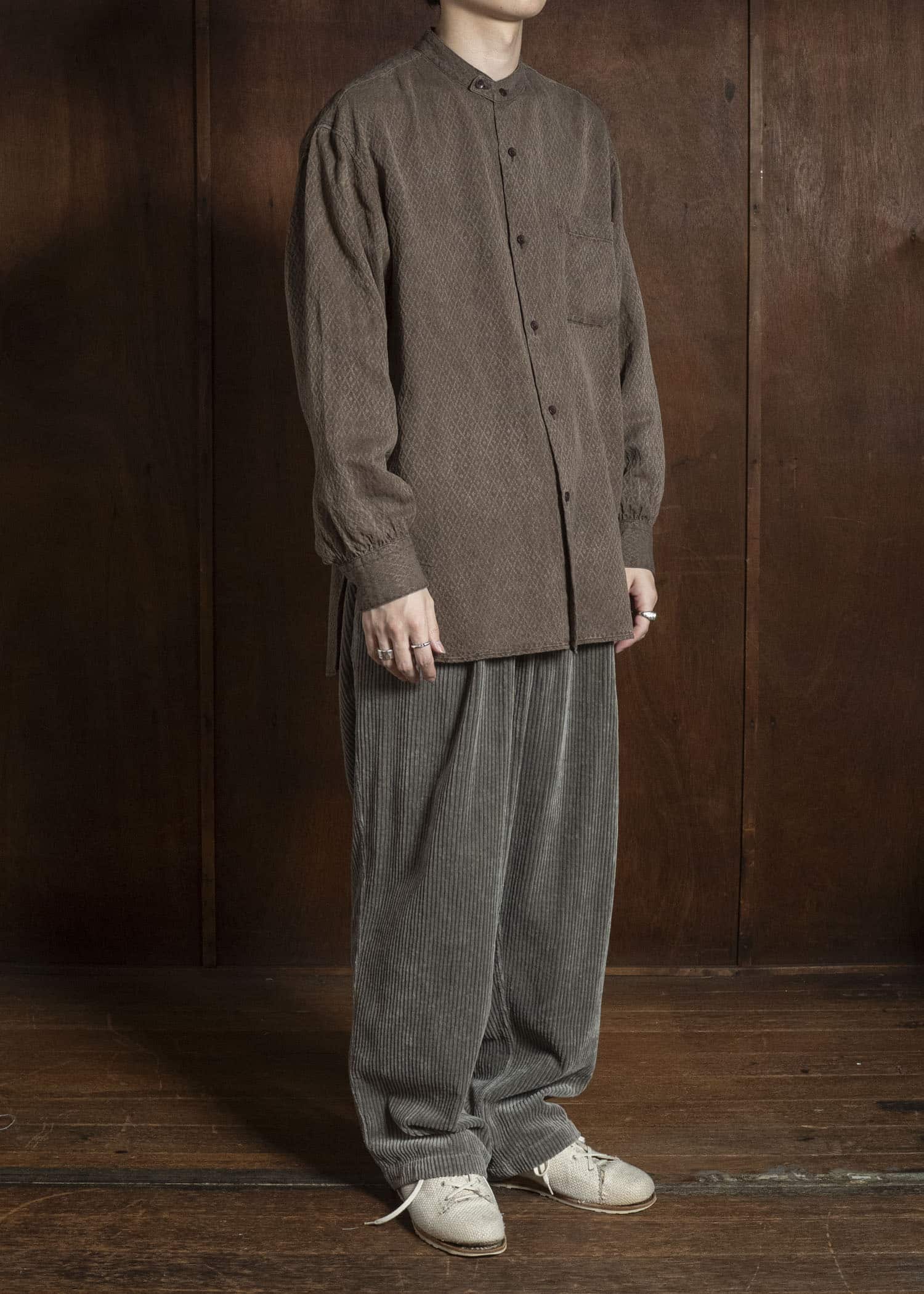 MARK.S MS0109 DRESS BAND SHIRT MUD - DYEING