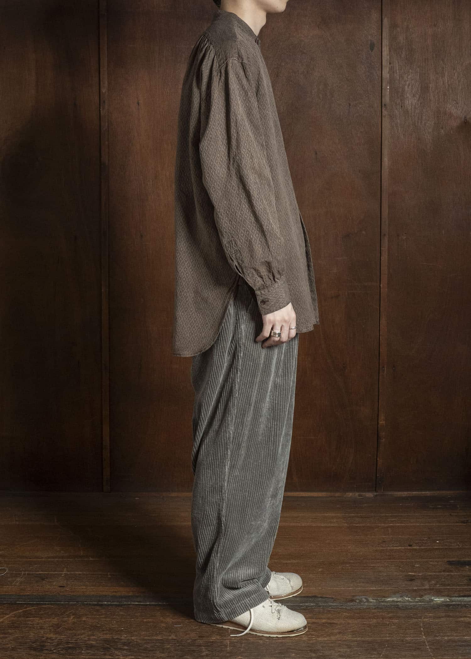 MARK.S MS0109 DRESS BAND SHIRT MUD - DYEING