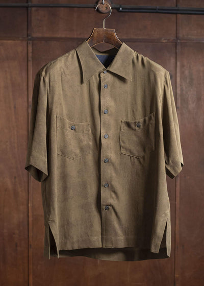 ZIGGY CHEN 0M2520710 CLASSIC SHORT SLEEVE SHIRT 54-OLIVE