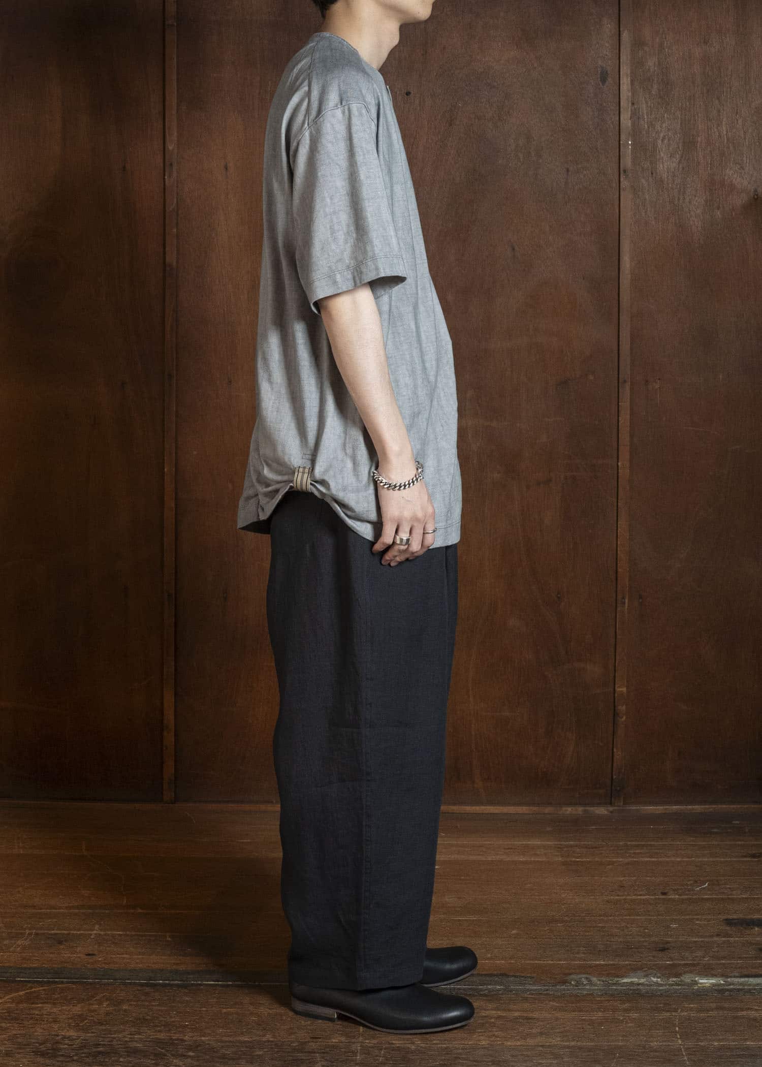 0M2610203 HENLEY-NECK GATHERED T-SHIRT 21