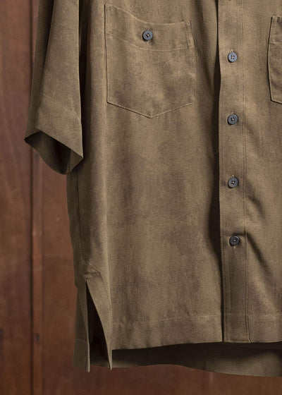 ZIGGY CHEN 0M2520710 CLASSIC SHORT SLEEVE SHIRT 54-OLIVE