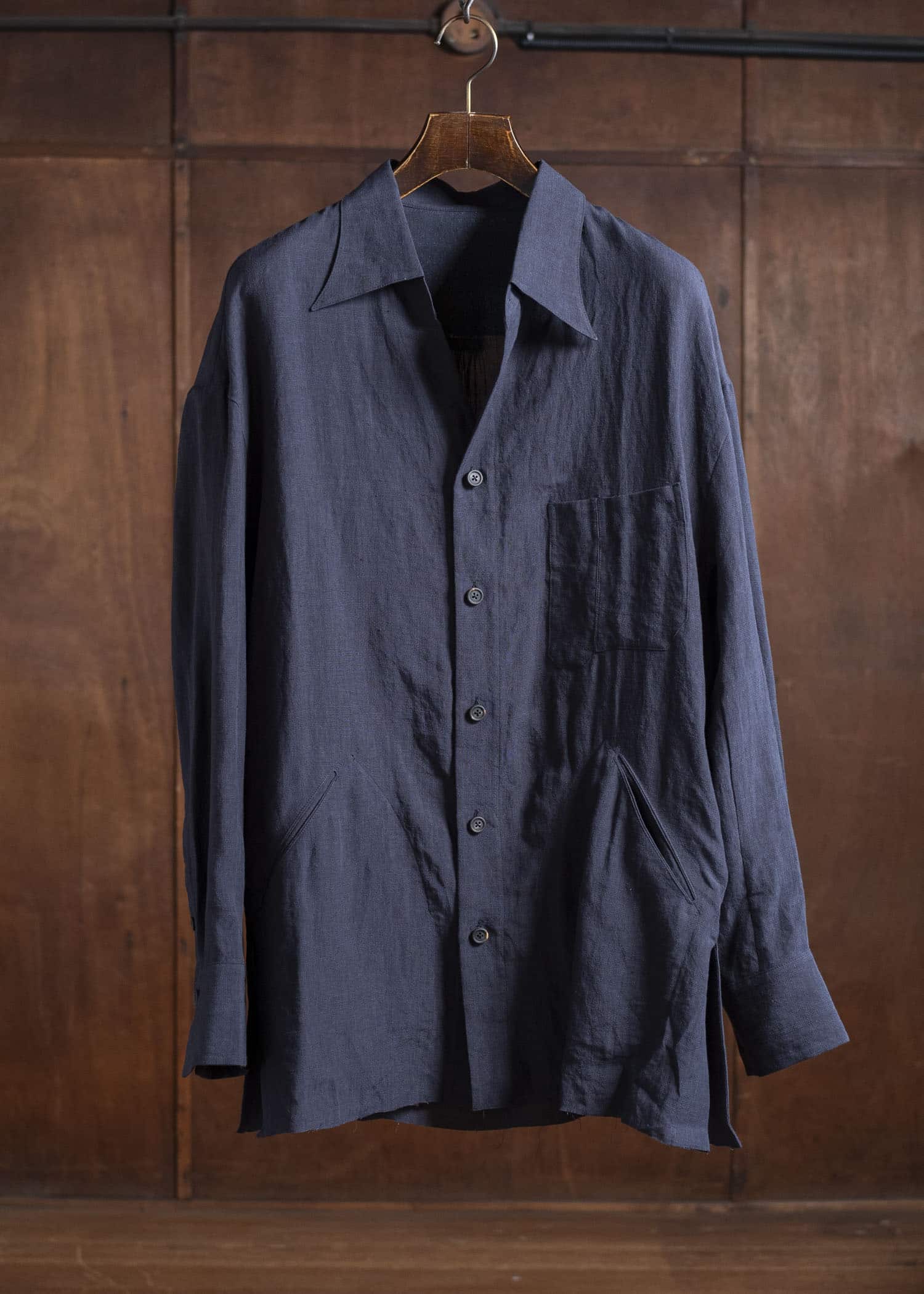 ZIGGY CHEN 0M2520706 OVERSIZED SHIRT 25-MIDNIGHT BLUE