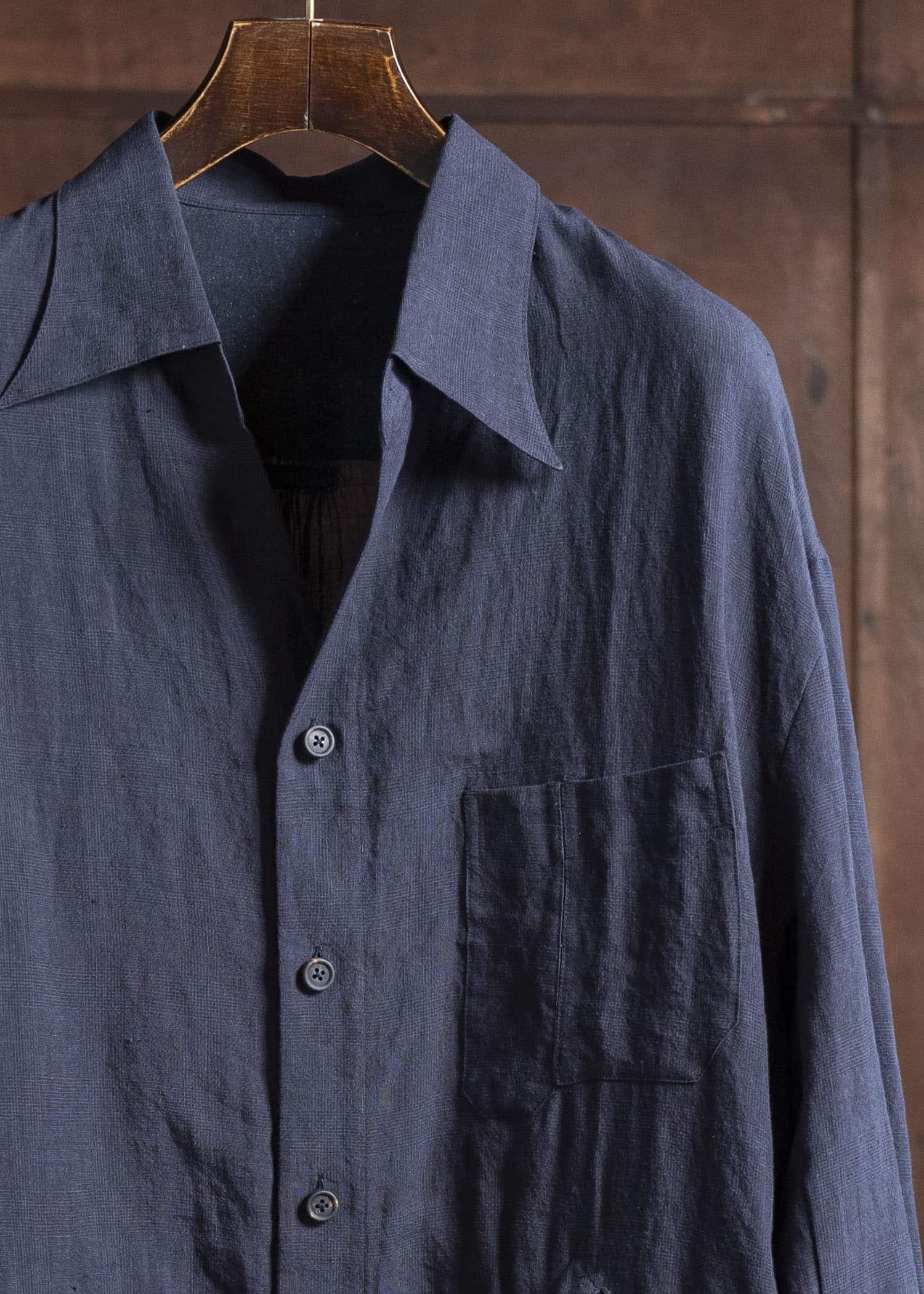 ZIGGY CHEN 0M2520706 OVERSIZED SHIRT 25-MIDNIGHT BLUE