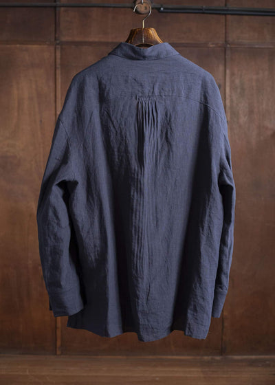 ZIGGY CHEN 0M2520706 OVERSIZED SHIRT 25-MIDNIGHT BLUE