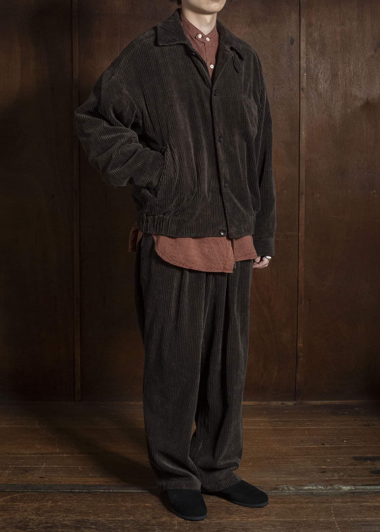 MARK.S MS0103 EASY WIDE PANTS MUD - DYEING