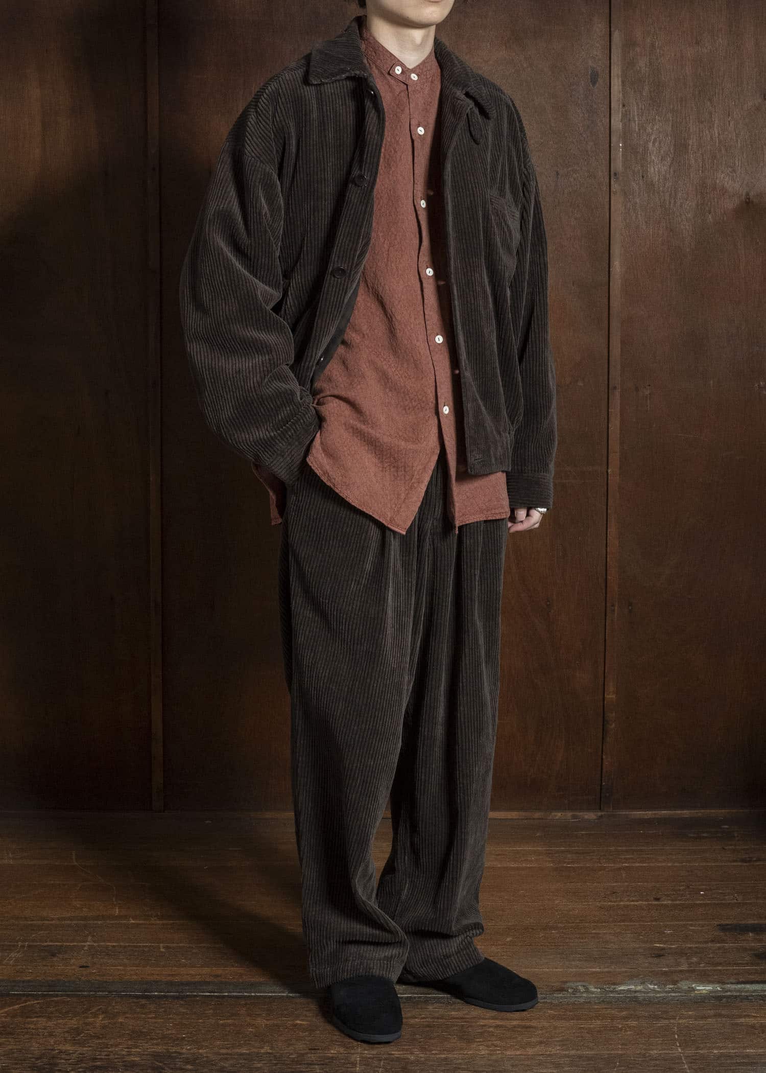 MARK.S MS0103 EASY WIDE PANTS MUD - DYEING