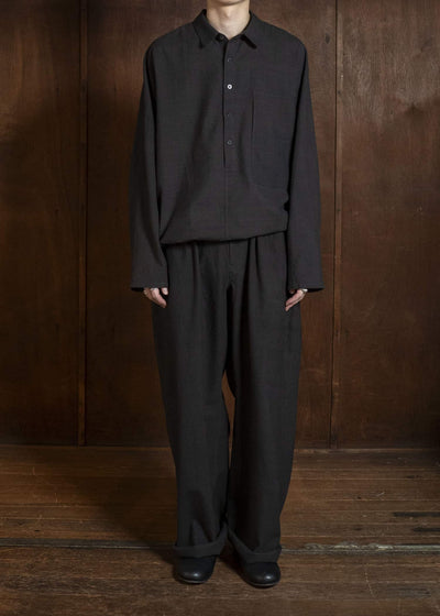 Jurgen Lehl J0162FPM832-こげ茶 カーディ カーブパンツ こげ茶