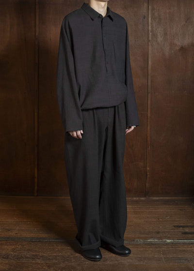 Jurgen Lehl J0162FPM832-こげ茶 カーディ カーブパンツ こげ茶