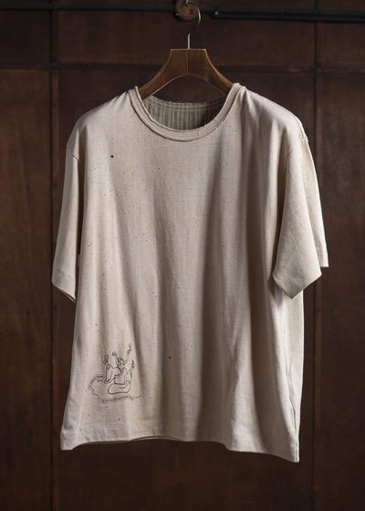 ZIGGY CHEN 0M2520203 DIGITAL PRINT T-SHIRT 12-WHEAT