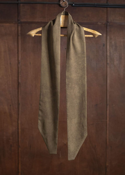 ZIGGY CHEN 0M2525002 LONG SILK SCARF 54-OLIVE