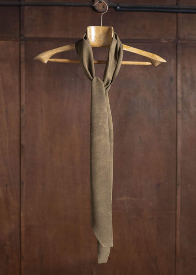 ZIGGY CHEN 0M2525002 LONG SILK SCARF 54-OLIVE