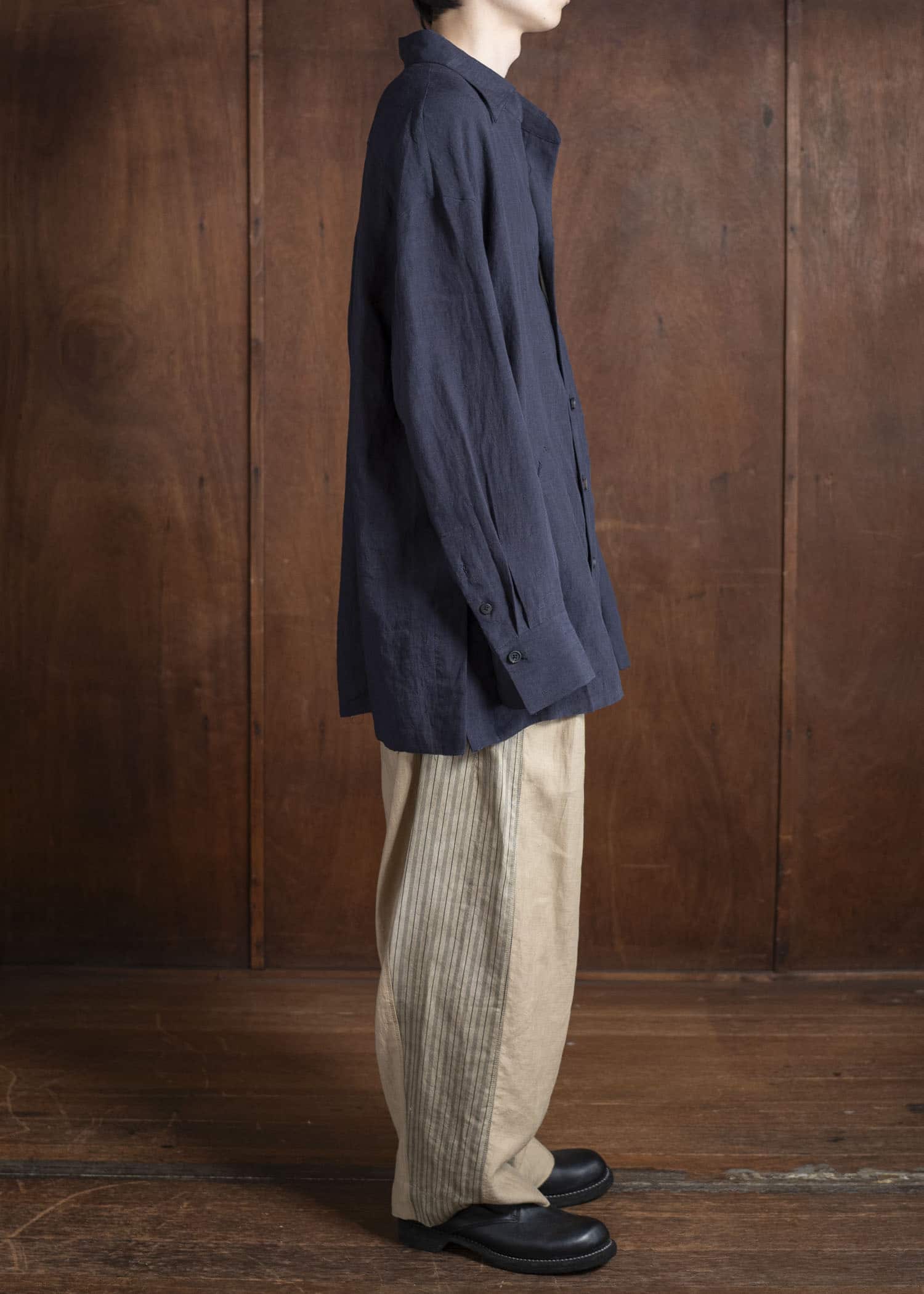 ZIGGY CHEN 0M2520706 OVERSIZED SHIRT 25-MIDNIGHT BLUE