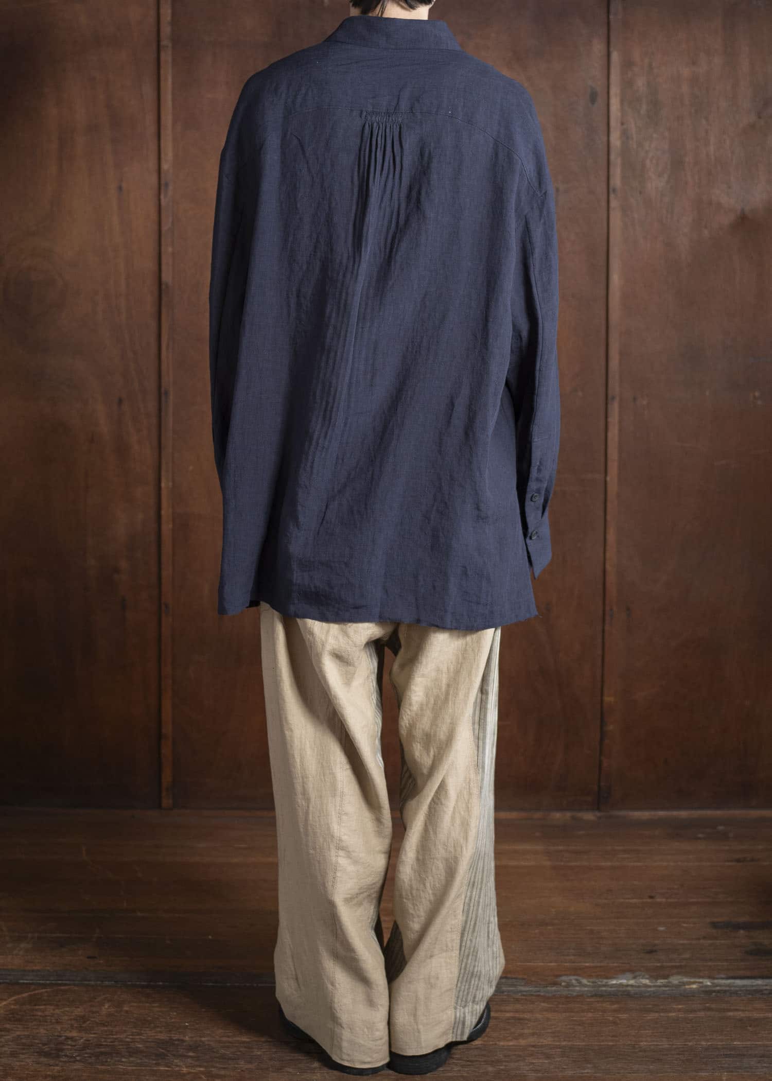 ZIGGY CHEN 0M2520706 OVERSIZED SHIRT 25-MIDNIGHT BLUE