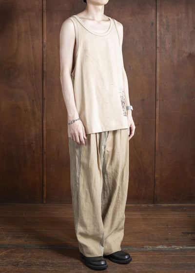 ZIGGY CHEN 0M2520208 DIGITAL PRINT TANK TOP 12-WHEAT