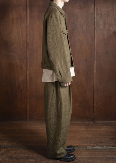 ZIGGY CHEN 0M2520908 CROPPED JACKET 54-OLIVE