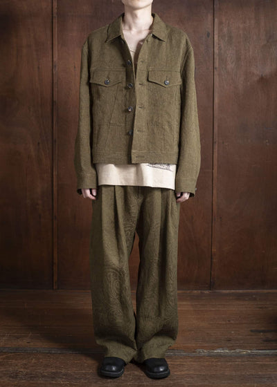 ZIGGY CHEN 0M2520908 CROPPED JACKET 54-OLIVE