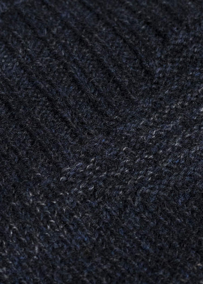 amachi. AY19K-4080 Wood Flame Knit Navy Black