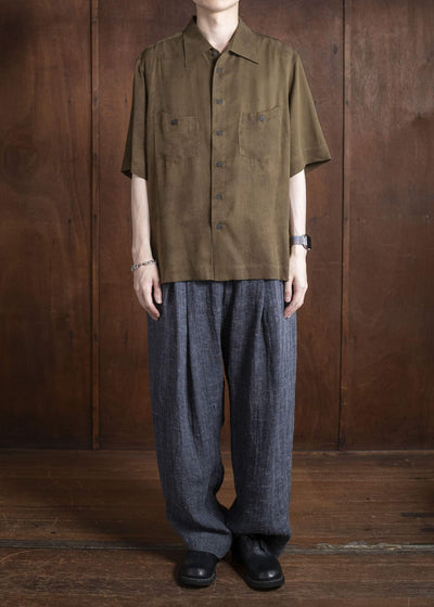 ZIGGY CHEN 0M2520710 CLASSIC SHORT SLEEVE SHIRT 54-OLIVE