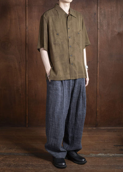 ZIGGY CHEN 0M2520710 CLASSIC SHORT SLEEVE SHIRT 54-OLIVE