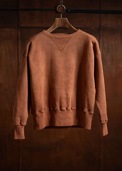 Taiga Takahashi Sweat Shirt Lot.603 Techi Tree Dyed Brown