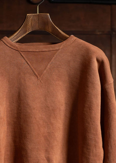 Taiga Takahashi Sweat Shirt Lot.603 Techi Tree Dyed Brown