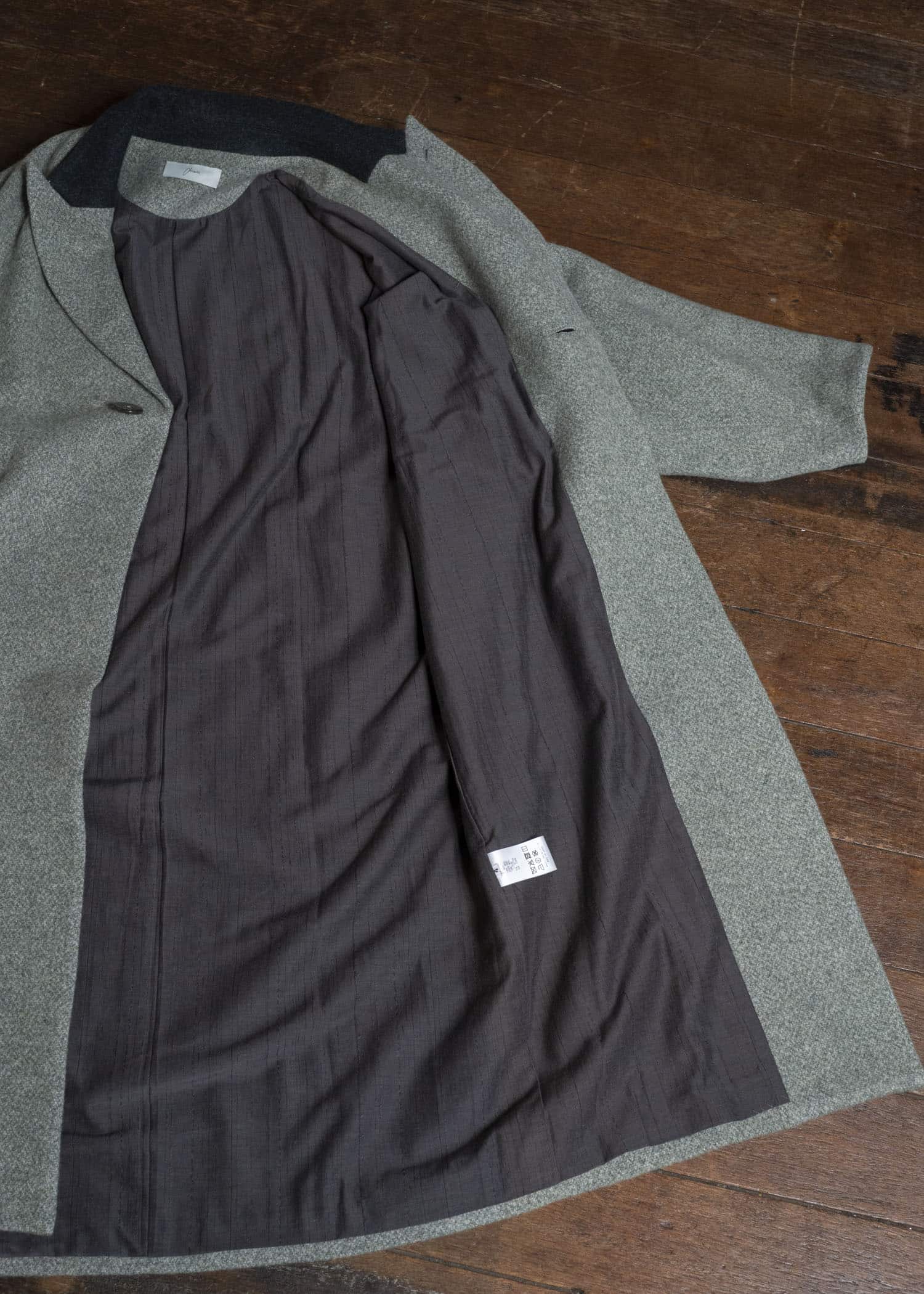 amachi. AY19C-2096 Covered Coat -019 Gray Green