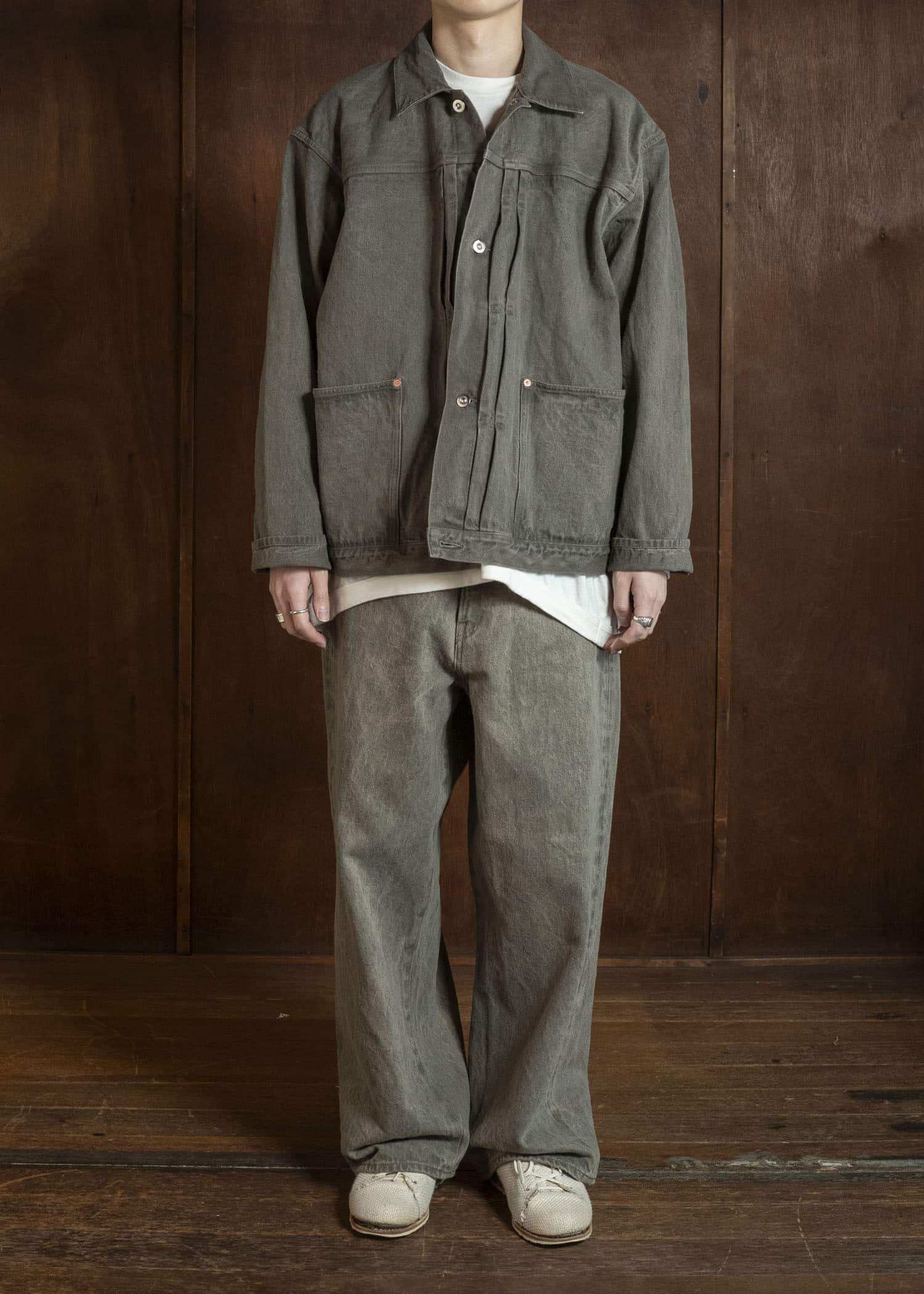 YOKO SAKAMOTO YS-26SS-19-MUGWORT 5Pocket Baggy Pants MUGWORT