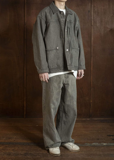 YOKO SAKAMOTO YS-26SS-17-MUGWORT Pleats Jacket MUGWORT