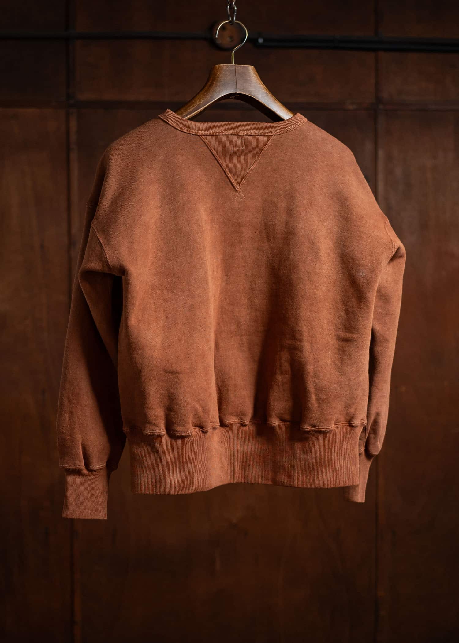 Taiga Takahashi Sweat Shirt Lot.603 Techi Tree Dyed Brown