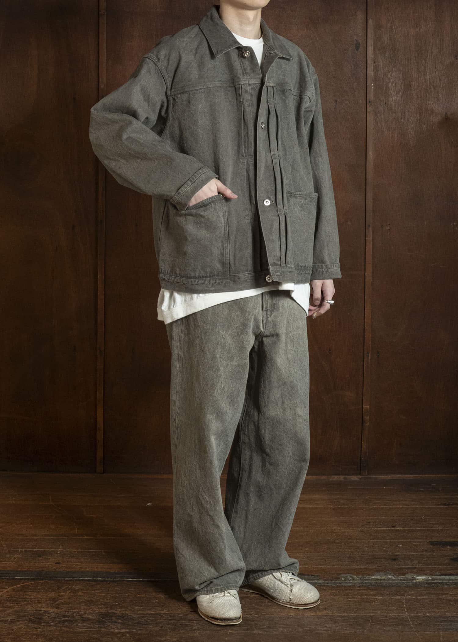 YOKO SAKAMOTO YS-26SS-19-MUGWORT 5Pocket Baggy Pants MUGWORT
