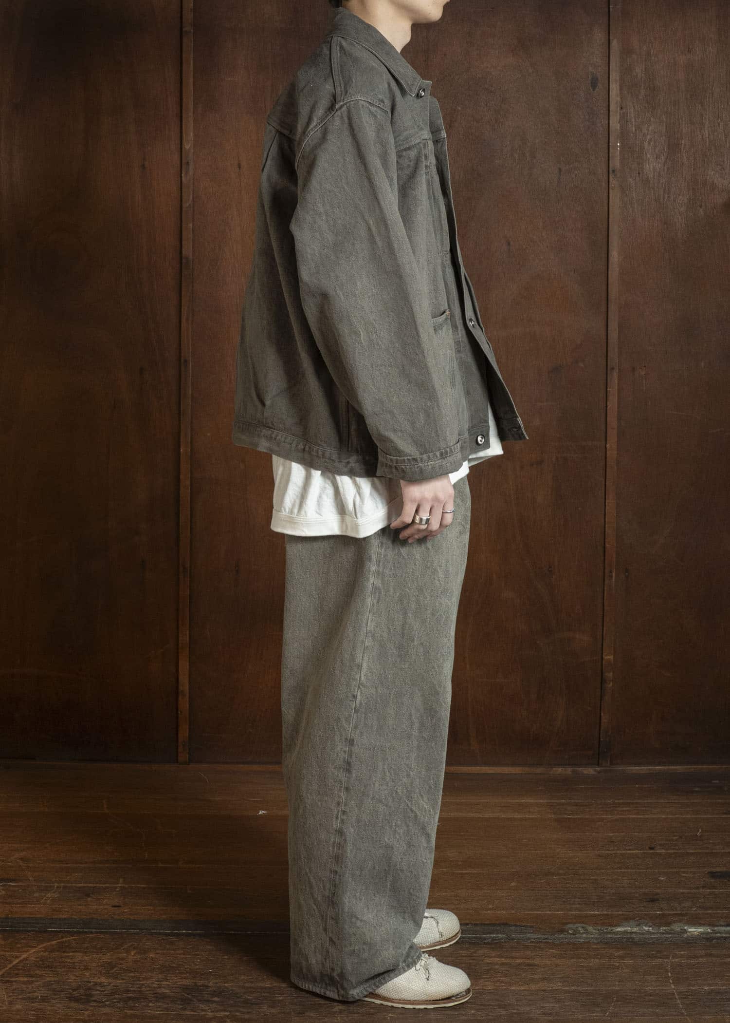 YOKO SAKAMOTO YS-26SS-19-MUGWORT 5Pocket Baggy Pants MUGWORT
