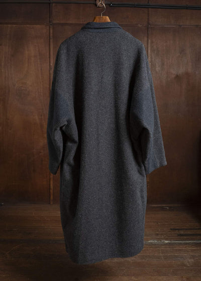 amachi. AY19C-2096 Covered Coat -019 Chacoal Black