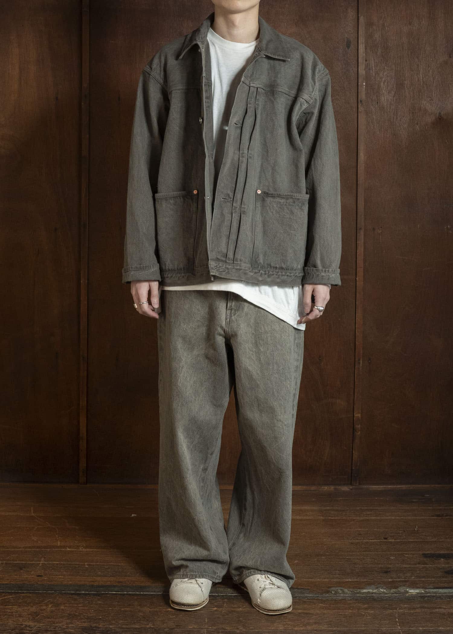 YOKO SAKAMOTO YS-26SS-17-MUGWORT Pleats Jacket MUGWORT