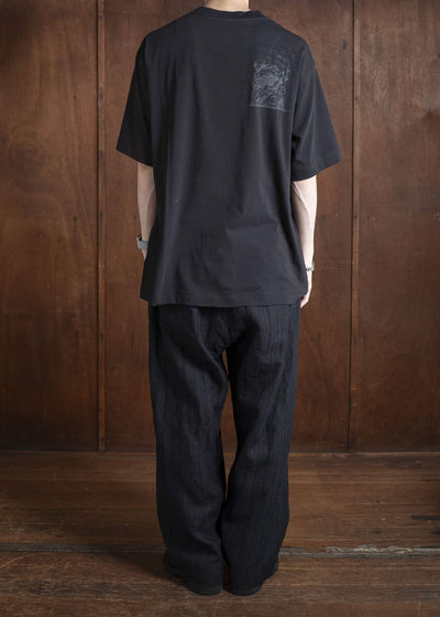 ZIGGY CHEN 0M2520209 DIGITAL PRINT T-SHIRT 04-INDIGO BLACK