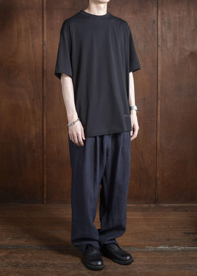 ZIGGY CHEN 0M2520515 STREAK FRONT PLEATED TROUSERS 25-MIDNIGHT BLUE