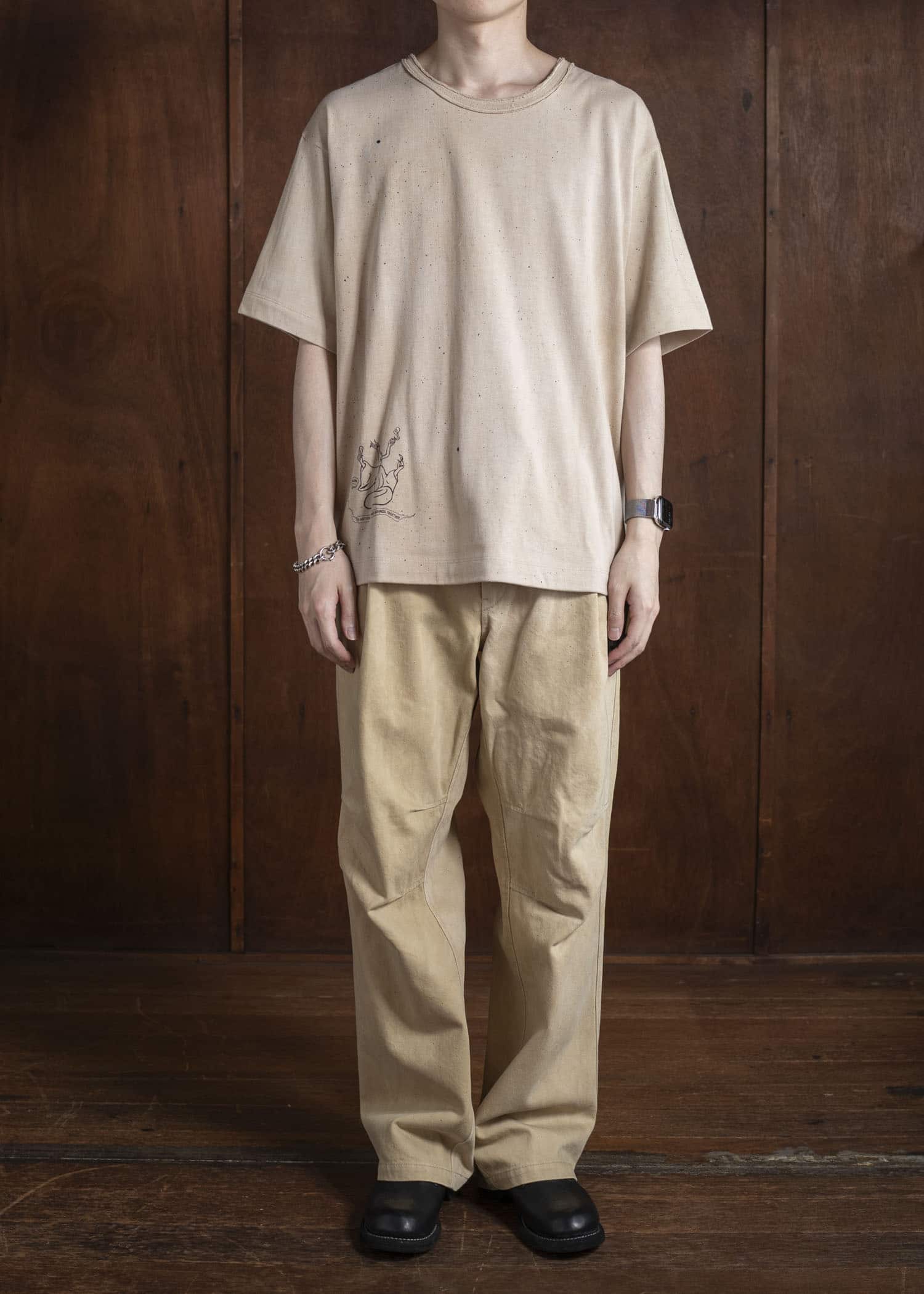 ZIGGY CHEN 0M2520504 STRAGHT LEG TROUSERS 42-LIGHT KHAKI