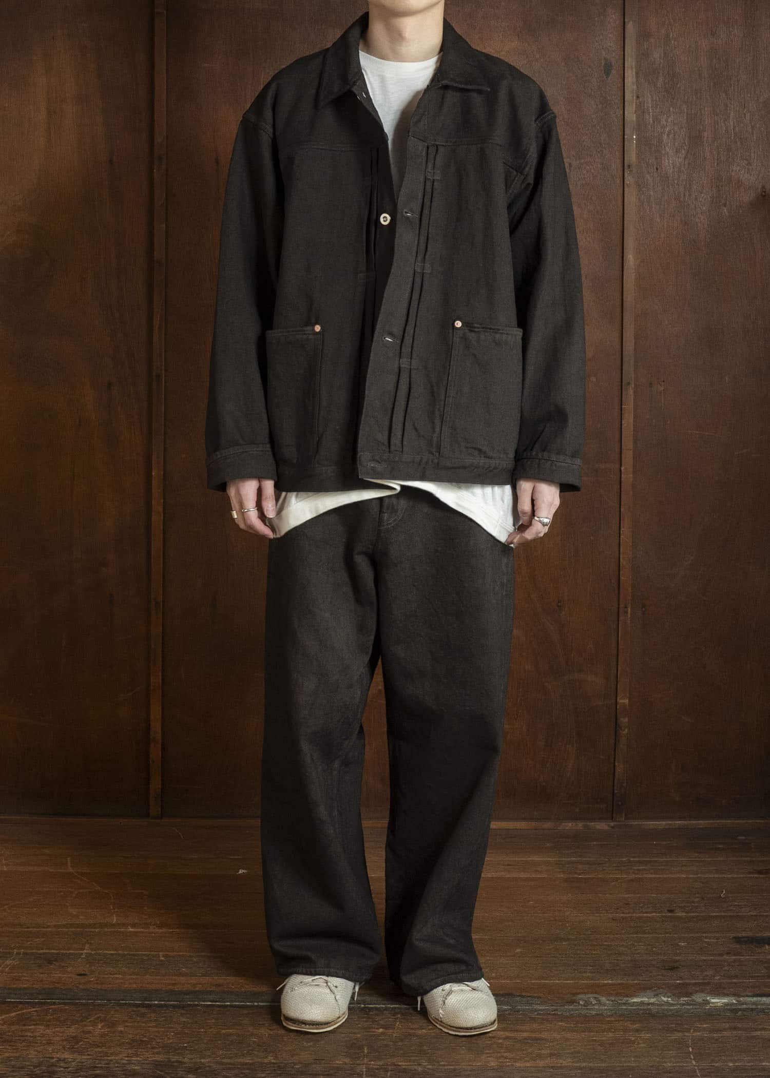 YOKO SAKAMOTO YS-26SS-19-KAKISHIBU 5Pocket Baggy Pants KAKISHIBU