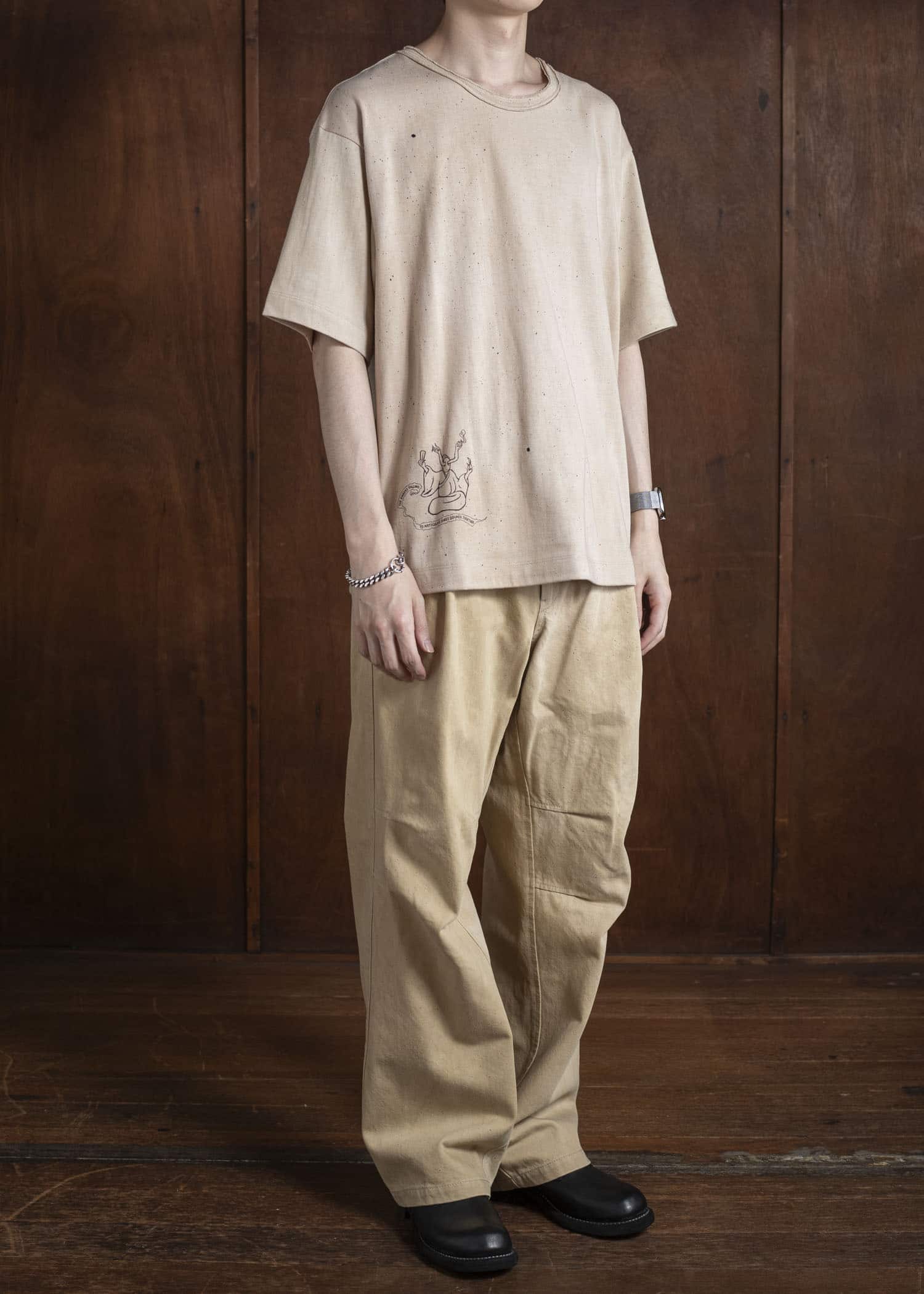 ZIGGY CHEN 0M2520203 DIGITAL PRINT T-SHIRT 12-WHEAT