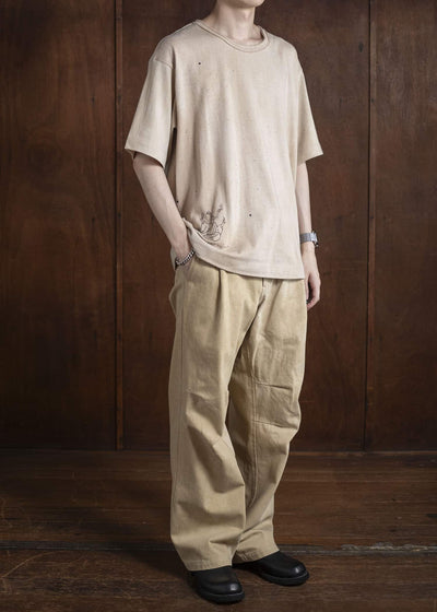 ZIGGY CHEN 0M2520203 DIGITAL PRINT T-SHIRT 12-WHEAT