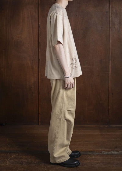 ZIGGY CHEN 0M2520504 STRAGHT LEG TROUSERS 42-LIGHT KHAKI