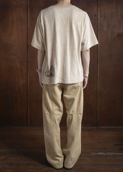 ZIGGY CHEN 0M2520504 STRAGHT LEG TROUSERS 42-LIGHT KHAKI