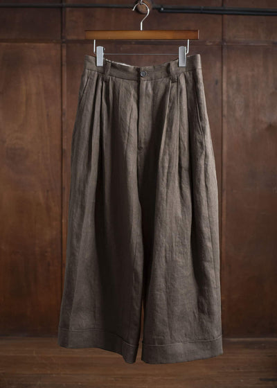 ZIGGY CHEN 0M2520507 CROPPED TROUSERS 15-SIENNA