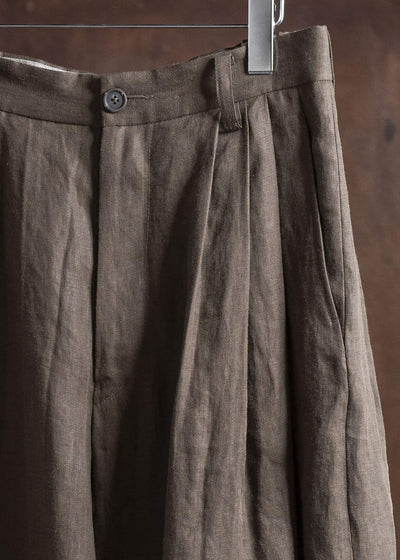 ZIGGY CHEN 0M2520507 CROPPED TROUSERS 15-SIENNA